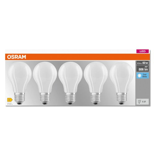 OSRAM LED BASE CLASSIC A Lampe matt (ex 60W) 7W / 4000K Kaltweiß E27-Leuchtmittel-LEDVANCE Shop