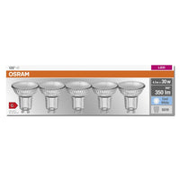 OSRAM LED BASE PAR16 Spot (ex 50W) 4,3W / 4000K Kaltweiß GU10 5er-Leuchtmittel-LEDVANCE Shop