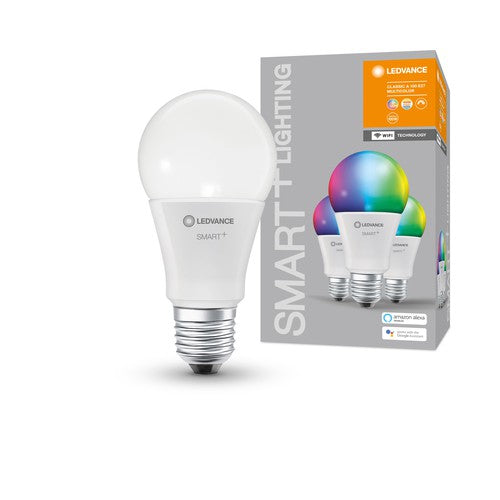 LEDVANCE Wifi SMART+ Classic LED Lampe RGBW mehrfarbig (ex 100W) 14W / 2700-6500K E27 3er-Leuchtmittel-LEDVANCE Shop