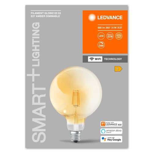 LEDVANCE Wifi SMART+ Globe125 LED Lampe dimmbar (ex 53W) 6W / 2400K Warmweiß E27-Leuchtmittel-LEDVANCE Shop