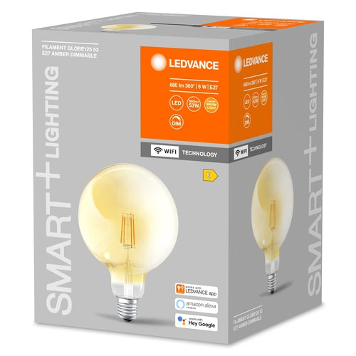 LEDVANCE Wifi SMART+ Globe125 LED Lampe dimmbar (ex 53W) 6W / 2400K Warmweiß E27-Leuchtmittel-LEDVANCE Shop