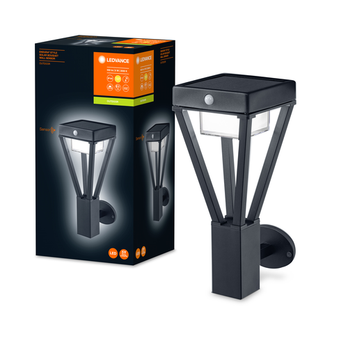 LEDVANCE ENDURA STYLE SOLAR BOUQUET LED Wandleuchte mit Sensor 6W / 3000K Warmweiß schwarz-Wandleuchten-LEDVANCE Shop