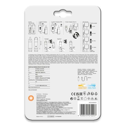 LEDVANCE NIGHTLUX LANTERN POWERBANK batteriebetrieben LED Leuchte 0,50W / 3000-4000K-Nachtlichter & Kleinleuchten-LEDVANCE Shop