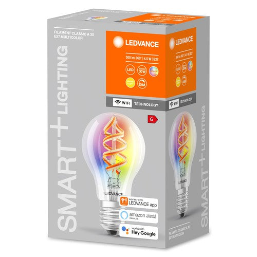 LEDVANCE Wifi SMART+LED Filament Lampe dimmbar, RGB- & Lichtfarbe änderbar E27-Leuchtmittel-LEDVANCE Shop