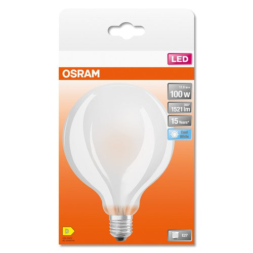 OSRAM LED Retrofit CLASSIC GLOBE95 Lampe matt (ex 100W) 11W / 4000K Kaltweiß E27-Leuchtmittel-LEDVANCE Shop
