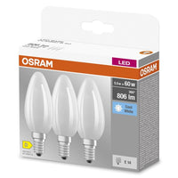OSRAM LED BASE RETRO Matt CLASSIC B LED-Lampen, klassische Minikerzenform 6W E14 840, 3er Pack , Kaltweiß-Leuchtmittel-LEDVANCE Shop