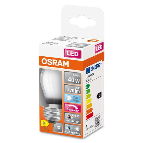 OSRAM FILAMENT LED-Lampe LED SUPERSTAR+ CL P FIL 40 dim 3,4W/927 E27 CRI90 BOX, E27 , Kaltweiß-Leuchtmittel-LEDVANCE Shop