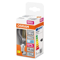 OSRAM FILAMENT LED-Lampe LED SUPERSTAR+ CL P GL FR 40 dim 3,4W/927 E14 CRI90 BOX , Kaltweiß-Leuchtmittel-LEDVANCE Shop