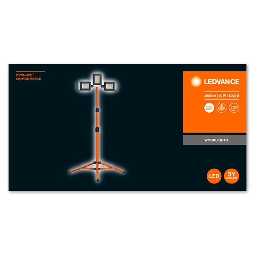 LEDVANCE WORKLIGHT CHARGE MOBILE BATTERY Baustrahler 1x30W 2x5W / 4000K-Mobile Arbeitsleuchten-LEDVANCE Shop