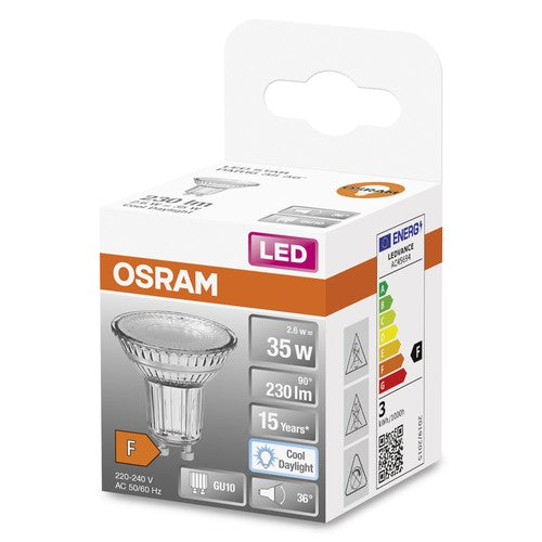 OSRAM LED LED STAR PAR16 Spot (ex 35W) 2,6W / 6500K Kaltweiß GU10-Leuchtmittel-LEDVANCE Shop