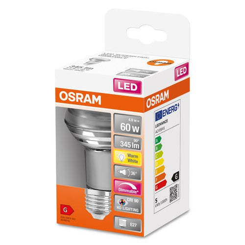 OSRAM Dimmbare LED Reflektor-Lampe LED SUPERSTAR + spot R63 GL 60 DIM 4,8W/927 E27 CRI90 BOX, E27 , Warmweiß-Leuchtmittel-LEDVANCE Shop