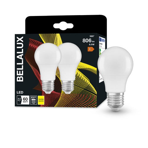 BELLALUX LED-Lampe, Sockel: E27, Warm White, 2700 K, 8,50 W, Ersatz für 60-W-Glühbirne, matt, ST CLAS A-Leuchtmittel-LEDVANCE Shop