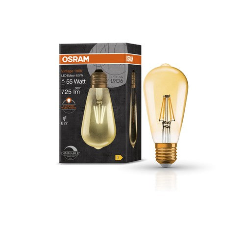 OSRAM Vintage 1906® Filament LED Lampe dimmbar (ex 55W) 7W / 2500K E27-Leuchtmittel-LEDVANCE Shop