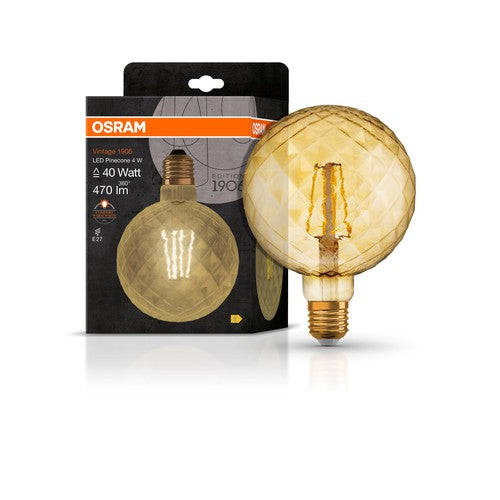 OSRAM Vintage 1906® GLOBE LED Lampe (ex 40W) 4,5W / 2500K Warmweiß E27 Gold Optik-Leuchtmittel-LEDVANCE Shop