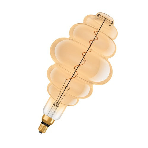 OSRAM Vintage 1906 LED-Lampe, Gold-Tönung, 4,8W, 360lm , Warmweiß , E27-Leuchtmittel-LEDVANCE Shop