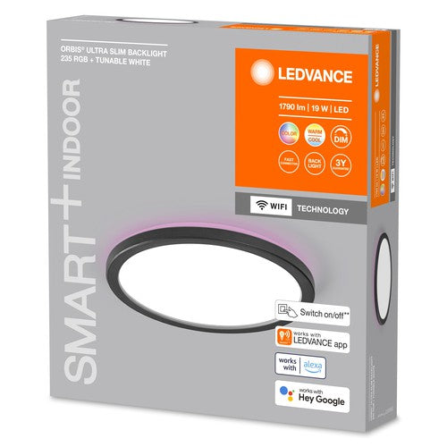LEDVANCE SMART+ WiFi-Panelleuchte, black, 19W, 1790lm, 235mm-Deckenleuchten-LEDVANCE Shop