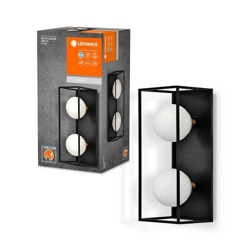 LEDVANCE DECOR 2er Square Bad-Wandleuchte IP44, schwarz, G9-Wandleuchten-LEDVANCE Shop