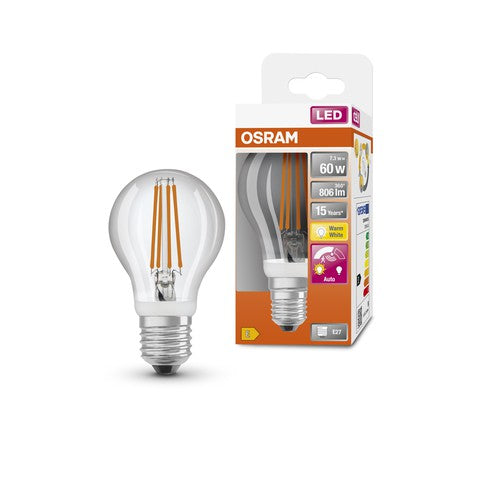 OSRAM LED STAR MOTION SENSOR CLASSIC A LED-Speziallampen mit Bewegungssensor, klassische Kolbenform, E27-Leuchtmittel-LEDVANCE Shop