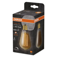 OSRAM Vintage 1906 LED-Lampe, Gold-Tönung, 8,8W, 806lm , Warmweiß , E27-Leuchtmittel-LEDVANCE Shop