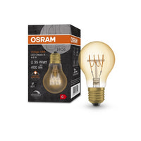 OSRAM Vintage 1906 LED-Lampe, Gold-Tönung, 4,8W, 400lm , Warmweiß , E27-Leuchtmittel-LEDVANCE Shop