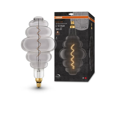 OSRAM Vintage 1906 LED-Lampe, Smoke-Tönung, 4,8W, 100lm , Warmweiß , E27-Leuchtmittel-LEDVANCE Shop