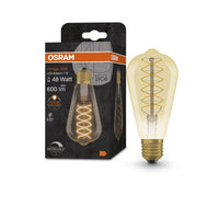 OSRAM Vintage 1906 LED-Lampe, Gold-Tönung, 7W, 600lm , Warmweiß , E27-Leuchtmittel-LEDVANCE Shop