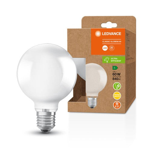 LEDVANCE LED Lampe Energieeffizienzklasse A Filament Classic Globe Matt, 4W/3000K, E27-Leuchtmittel-LEDVANCE Shop
