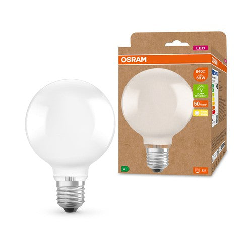 OSRAM LED Lampe Energieeffizienzklasse A Filament Classic Globe Matt, 4W/3000K, E27 , Warmweiß-Leuchtmittel-LEDVANCE Shop