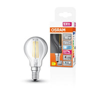 OSRAM FILAMENT LED-Lampe LED SUPERSTAR+ CL P GL FR 40 dim 3,4W/927 E14 CRI90 BOX , Kaltweiß-Leuchtmittel-LEDVANCE Shop