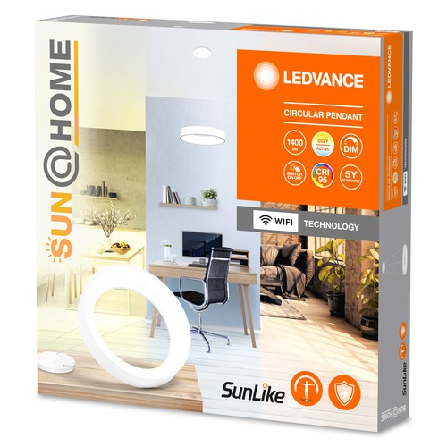 LEDVANCE SUN@HOME Pendelleuchte, 450mm, weiß, 18,5W, 500lm-Deckenleuchten-LEDVANCE Shop