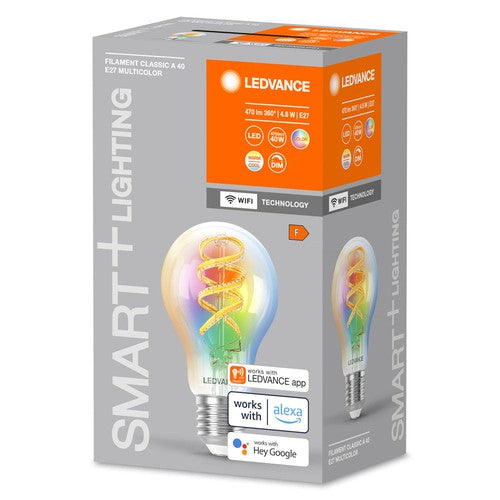 LEDVANCE SMART+ WIFI LED-Lampe, Weißglas, 4,8W, 470lm, E27-Leuchtmittel-LEDVANCE Shop