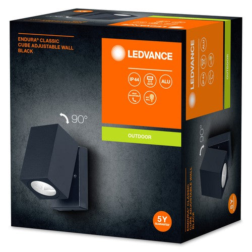 LEDVANCE ENDURA Classic Cube Außen-Wandleuchte, schwarz GU10-Außenwandleuchten-LEDVANCE Shop