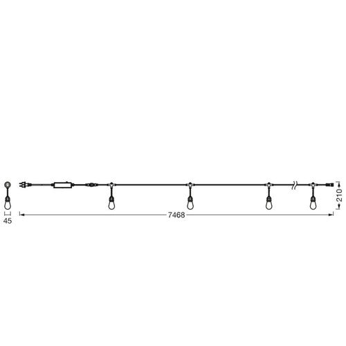LEDVANCE SMART+ Outdoor WiFi-Lichterkette, 4,5W, schwarz-Lichtbänder & Stripes-LEDVANCE Shop