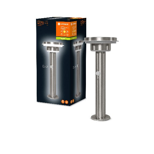 LEDVANCE ENDURA® Style Circle Double Solar Sockel LED Wegeleuchte mit Sensor 6W / 3000K Silber-Wege- & Pollerleuchten-LEDVANCE Shop