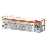 OSRAM LED Base PAR16 LED Spot (ex 35W) 2,6W / 4000K Kaltweiß GU10 5er Pack-Leuchtmittel-LEDVANCE Shop