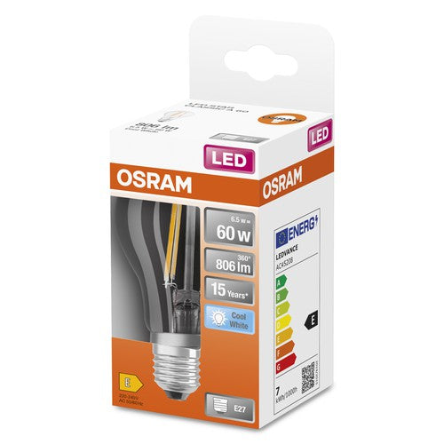 OSRAM Retrofit Classic A LED Lampe (ex 60W) 6,5W / 4000K Kaltweiß E27-Leuchtmittel-LEDVANCE Shop
