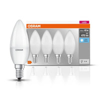 OSRAM LED Base LED Lampe Kerzenform matt (ex 40W) 5,5W / 4000K Kaltweiß E14 4er Pack-Leuchtmittel-LEDVANCE Shop