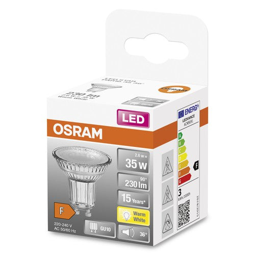 OSRAM LED STAR PAR16 LED Spot (ex 35W) 26W / 2700K Warmweiß GU10-Leuchtmittel-LEDVANCE Shop