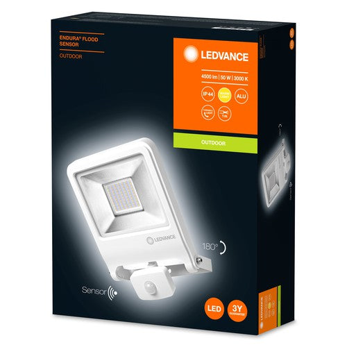 LEDVANCE ENDURA® FLOOD Sensor Warm White 50 W 3000 K WT
