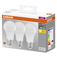 OSRAM LED BASE CL A FR 60 non-dim 9W/827 E27, 3er Pack , Warmweiß-Leuchtmittel-LEDVANCE Shop
