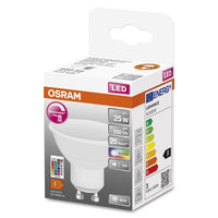 OSRAM LED Retrofit RGBW LED Spot mit Fernbedienung matt (ex 25W) 2,9W / 2700K Warmweiß GU10-Leuchtmittel-LEDVANCE Shop