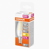 OSRAM Retrofit Classic B LED Lampe Kerzenform dimmbar (ex 40W) 5W / 2700K Warmweiß, E14-Leuchtmittel-LEDVANCE Shop