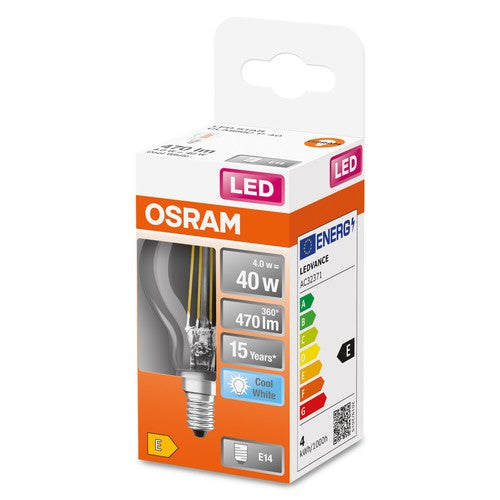 OSRAM Retrofit Classic P LED Lampe (ex 40W) 4W / 4000K Kaltweiß E14-Leuchtmittel-LEDVANCE Shop