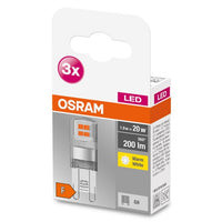 OSRAM LED Base Stiftsockellampe LED Lampe (ex 20W) 1,9W / 2700K Warmweiß PIN G9 3er Pack-Leuchtmittel-LEDVANCE Shop