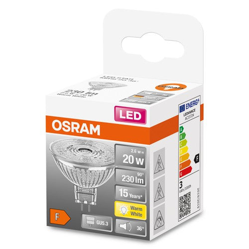 OSRAM LED STAR MR16 12V LED Spot (ex 20W) 2,6W / 2700K Warmweiß GU5.3-Leuchtmittel-LEDVANCE Shop