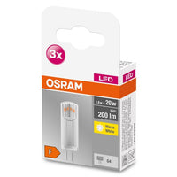 OSRAM LED Base Stiftsockellampe LED Lampe 12V (ex 20W) 1,8W / 2700K Warmweiß PIN G4 3er Pack-Leuchtmittel-LEDVANCE Shop