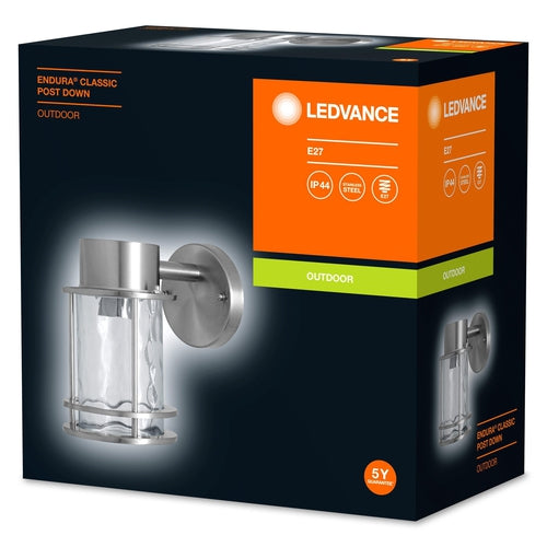 LEDVANCE Außenleuchte LED für Wand, E27, ENDURA® CLASSIC POST / 220…240 V, Gehäusematerial: Edelstahl, IP44-LEDVANCE-LEDVANCE Shop