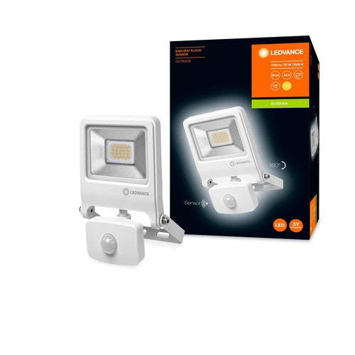 LEDVANCE Fluter LED, Außenleuchte, ENDURA® FLOOD Sensor Warm White / 20 W, 220…240 V, Ausstrahlungswinkel: 120°, Warm White, 3000 K, Gehäusematerial: Aluminium, IP44-LEDVANCE-LEDVANCE Shop