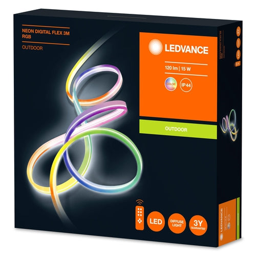 LEDVANCE Wand- und Deckenleuchte, Außenleuchte, NEON DIGITAL FLEX / 15 W, 220…240 V, Ausstrahlungswinkel: 160°, RGB, Gehäusematerial: Silikon, IP44-LEDVANCE-LEDVANCE Shop