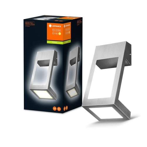 LEDVANCE Wand- und Deckenleuchte LED, Außenleuchte, ENDURA STYLE EDGE / 7 W, 220…240 V, Warm White, 3000 K, Gehäusematerial: Edelstahl, IP44-LEDVANCE-LEDVANCE Shop